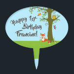 Forest Friends Woodland Cute 1st Birthday Party Cake Topper<br><div class="desc">Dit schattige thema van bosmvrienden is perfect voor je eerste verjaardagsfeestje! Geweldig voor een schattig kind geboren in de lente,  of een beetje dat van dieren houdt. Een eerste verjaardagsthema past bij een bos avontuur!</div>