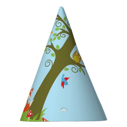 Forest Friends Woodland Cute 1st Birthday Party Feesthoedjes (Rechts)
