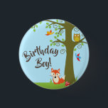 Forest Friends Woodland Cute 1st Birthday Party Ronde Button 3,2 Cm<br><div class="desc">Dit schattige thema van bosmvrienden is perfect voor je eerste verjaardagsfeestje! Geweldig voor een schattig kind geboren in de lente,  of een beetje dat van dieren houdt. Een eerste verjaardagsthema past bij een bos avontuur!</div>