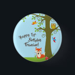 Forest Friends Woodland Cute 1st Birthday Party Ronde Button 3,2 Cm<br><div class="desc">Dit schattige thema van bosmvrienden is perfect voor je eerste verjaardagsfeestje! Geweldig voor een schattig kind geboren in de lente,  of een beetje dat van dieren houdt. Een eerste verjaardagsthema past bij een bos avontuur!</div>