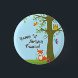 Forest Friends Woodland Cute 1st Birthday Party Ronde Button 3,2 Cm<br><div class="desc">Dit schattige thema van bosmvrienden is perfect voor je eerste verjaardagsfeestje! Geweldig voor een schattig kind geboren in de lente,  of een beetje dat van dieren houdt. Een eerste verjaardagsthema past bij een bos avontuur!</div>