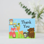 Forest Friends Woodland Dank u Briefkaart (Staand voorkant)