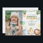 Forest Friends Woodland Kinder foto Verjaardag Kaart<br><div class="desc">Kinder foto verjaardagsuitnodiging</div>