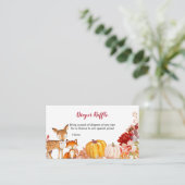 Forest Friends Woodland Luier Raffle Informatiekaartje (Staand voorkant)