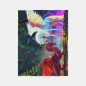 Forest Friends - Young Dragon and Young Pegasus Fleece Deken (Voorkant)