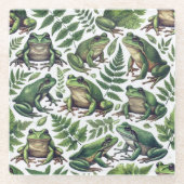 Forest Frogs-Mok Glazen Onderzetter (Voorkant)