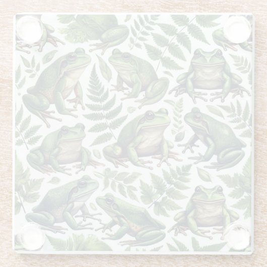 Forest Frogs-Mok Glazen Onderzetter (Achterkant)