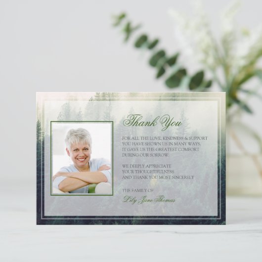 Forest Funeral Bedankt Memorial Keepomwille (Staand voorkant)