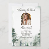 Forest Funeral Invitation Kaart (Voorkant)