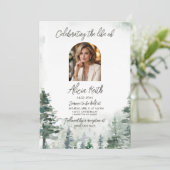 Forest Funeral Invitation Kaart (Staand voorkant)