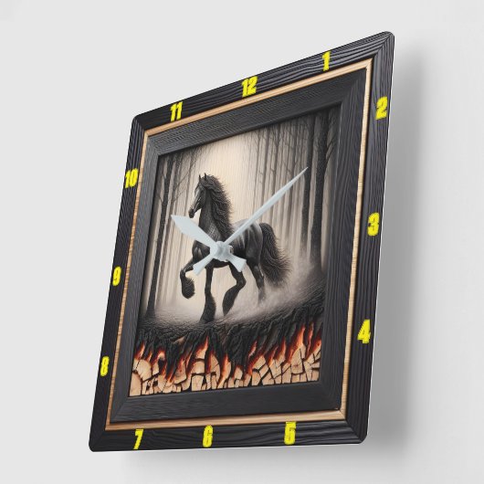 Forest Gallop: Gepersonaliseerde Friese verkoolde  Vierkante Klok (Hoek)