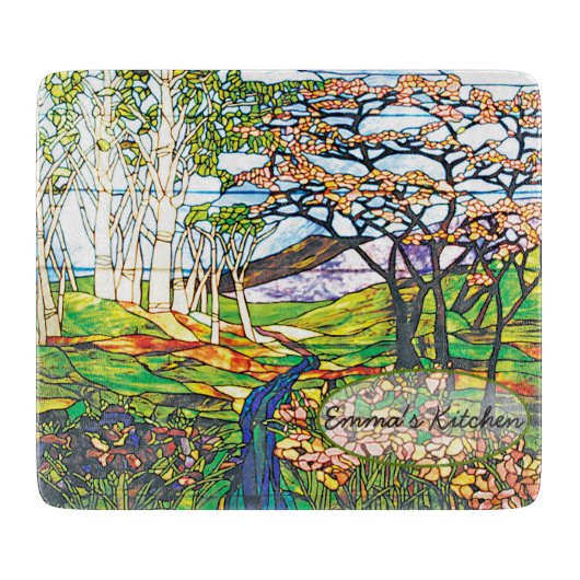 Forest Garden  Tiffany Glas in lood Snijplank (Voorkant)