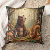 Forest Gathering van schattige dieren Kussen (Deken)