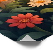 Forest Gathering van schattige dieren Poster (Hoek)