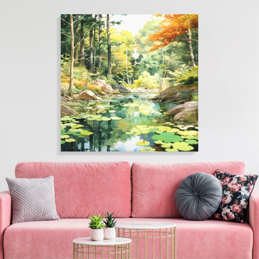 Forest Glade Canvas Afdruk (Insitu (Woonkamer))