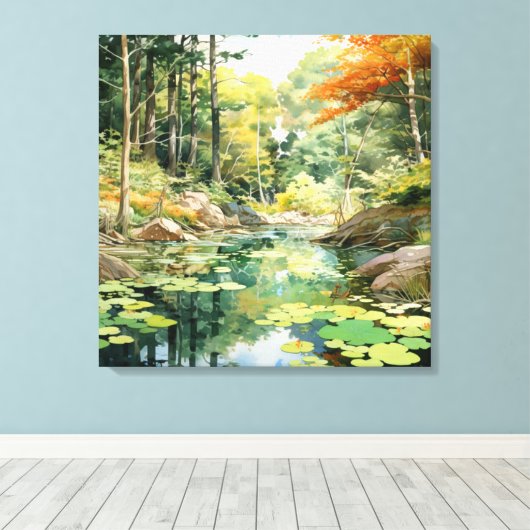 Forest Glade Canvas Afdruk (Insitu (Houten vloer))