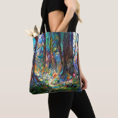 Forest Glas in lood Style Canvas tas (Dichtbij)