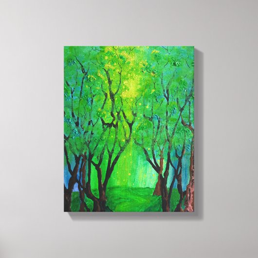 Forest Glow stretched canvas Print (Voorkant)