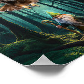 Forest Gnome met zijn gehoornde uil Guardian Poster (Hoek)