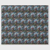 Forest Gnome op vijf uur tijd Cadeaupapier (Vlak)