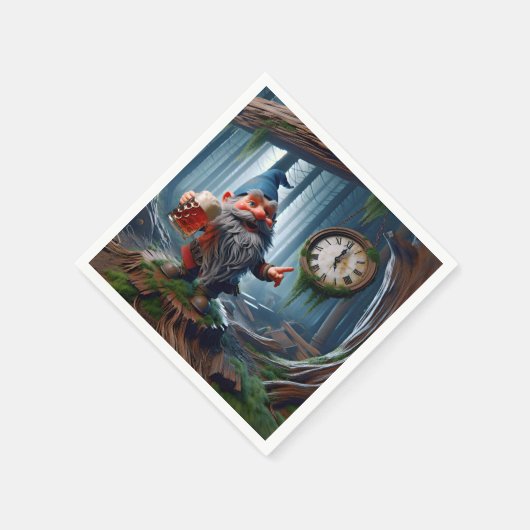 Forest Gnome op vijf uur tijd Servet (Hoek)