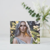 Forest Goddess Dpress in Silver Briefkaart (Staand voorkant)
