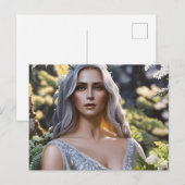 Forest Goddess Dpress in Silver Briefkaart (Voorkant / Achterkant)