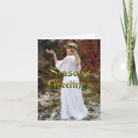 Forest Goddess - Seizoensgroeten Feestdagen Kaart (Voorkant)