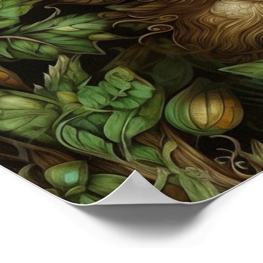 Forest Gold Bunny Animal | Gold Bunny Wall Print (Hoek)