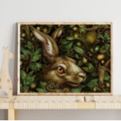 Forest Gold Bunny Animal | Gold Bunny Wall Print