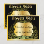 Forest Gold Dessert of Snoep Buffet Table Card Briefkaart (Voorkant / Achterkant)