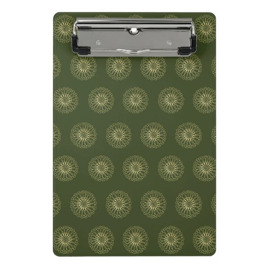 Forest | Golden Zinnia Flower Medallions Mini Klembord (Voorkant)