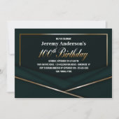 Forest Green 100e verjaardagsfeestje Kaart (Voorkant)