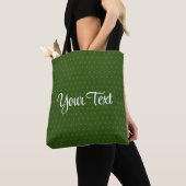 Forest Green Add Jouw tekst Sjabloon Hand Script Tote Bag (Dichtbij)