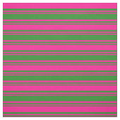 Forest Green and Deep Pink Stripes/Lines Pattern Stof (Swatch)
