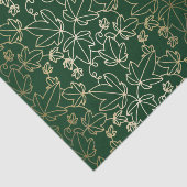 Forest Green and Gold Ivy Leaf Floral Pattern Tissuepapier (Detail)