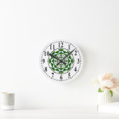 Forest Green and Green Floral 153 wandklok (Huis)