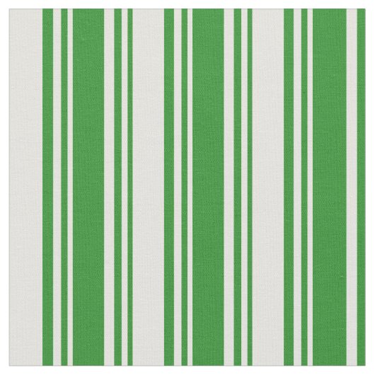 Forest Green and Light Yellow Striped Pattern Stof (Close Up)