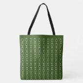 Forest Green and White Cross Pattern Tote Bag (Voorkant)