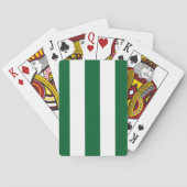 Forest Green and White XL Stripes Pattern Speelkaarten (Achterkant)