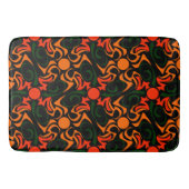 Forest Green and Yellow Tribal Star Pattern Badmat (Voorkant)