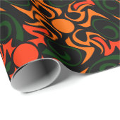 Forest Green and Yellow Tribal Star Pattern Cadeaupapier (Rol Hoek)