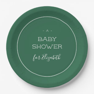 Forest Green Baby shower Papieren Bordje