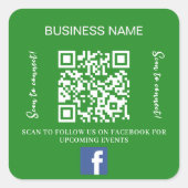 Forest green bedrijfsnaam en code Facebook Vierkante Sticker (Voorkant)