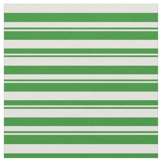 Forest Green & Beige Colored Pattern Stof (Close Up)