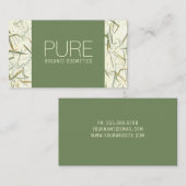 Forest Green Beige Organic Cosmetics Visitekaartje (Voorkant / Achterkant)