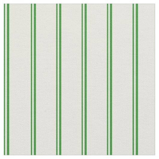 Forest Green & Beige Pattern of Stripes Stof (Close Up)