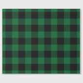 Forest Green Black Huge Buffalo Play Lumberjack Cadeaupapier (Vlak)