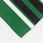 Forest Green Black Team Jersey Custom Number Name Fleece Deken (Hoek)