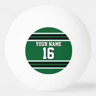 Forest Green Black Team Jersey Custom Number Name Pingpongbal